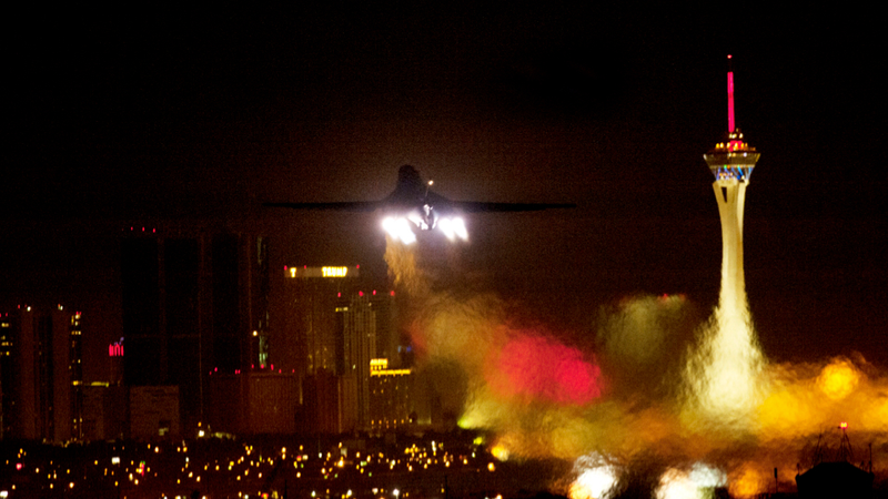 Illustration for article titled This Is A USAF B-1B Bomber Taking Off Near Las Vegas